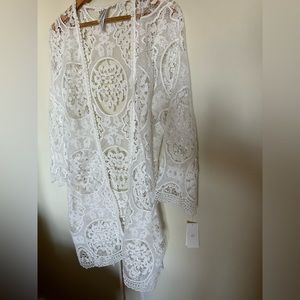 flora nikrooz | robe or coverup | large L | white lace 👰🏻 bride